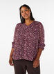 Blouse met bloemenprint en glitterdraad, Rood, Model image number 0