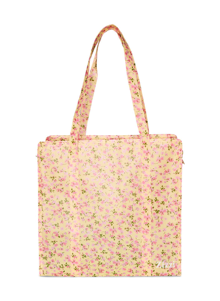 Shoppingtas met ritssluiting, Geel, Packshot image number 1