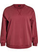 Losvallend sweatshirt met gewassen look, Rood, Packshot image number 0