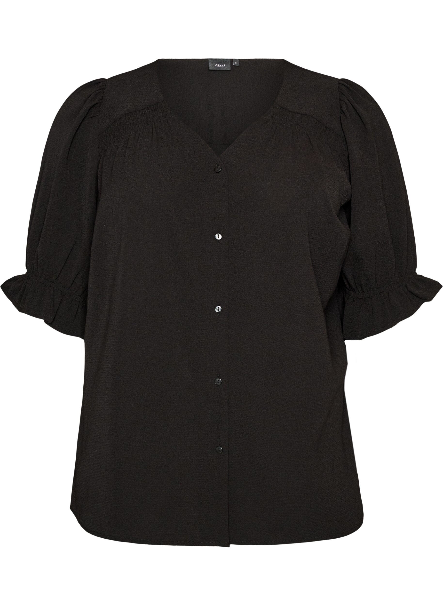 Shirtblouse met 1/2 mouwen