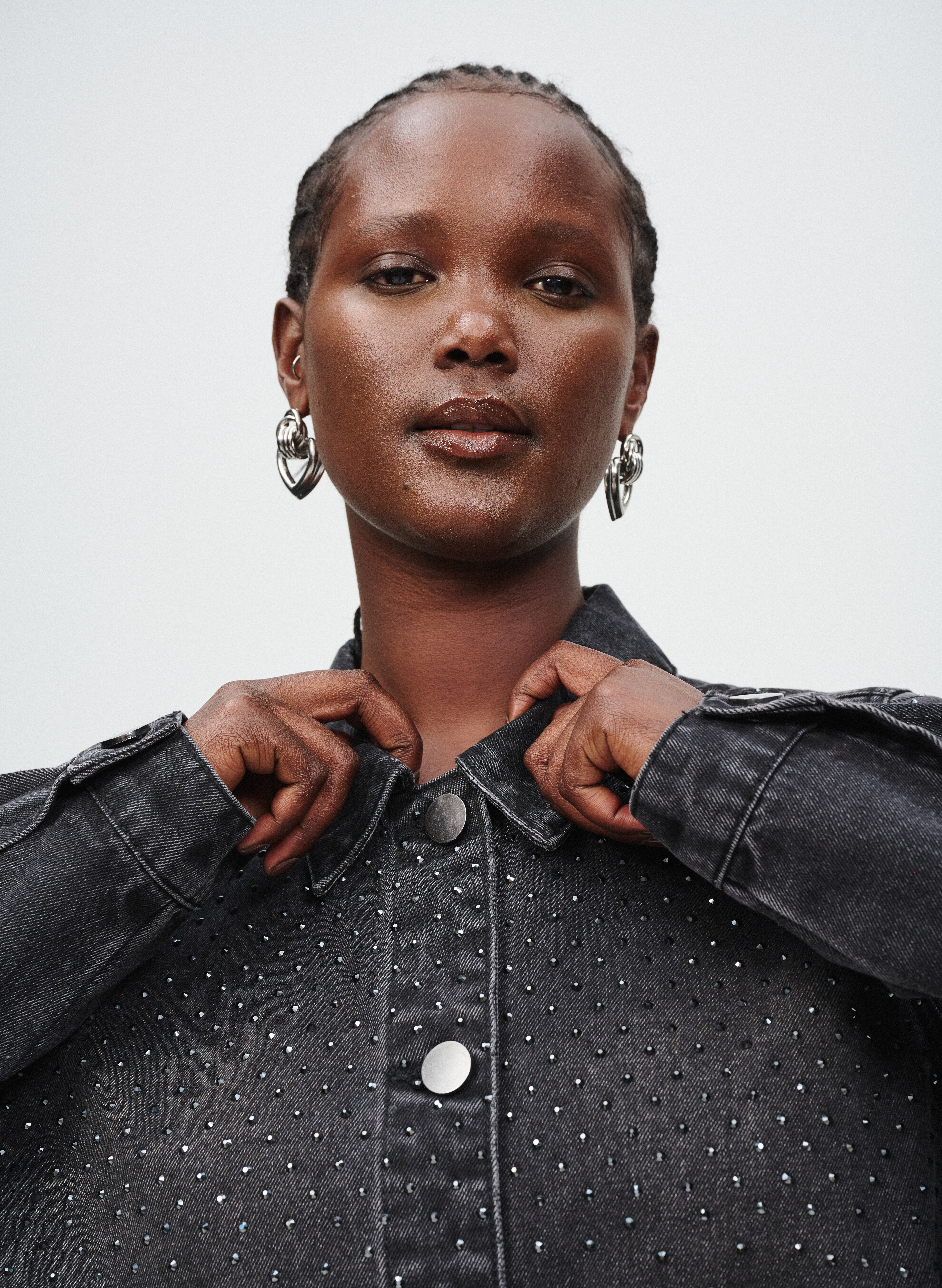 ZizziDenim met stenen details, , Model