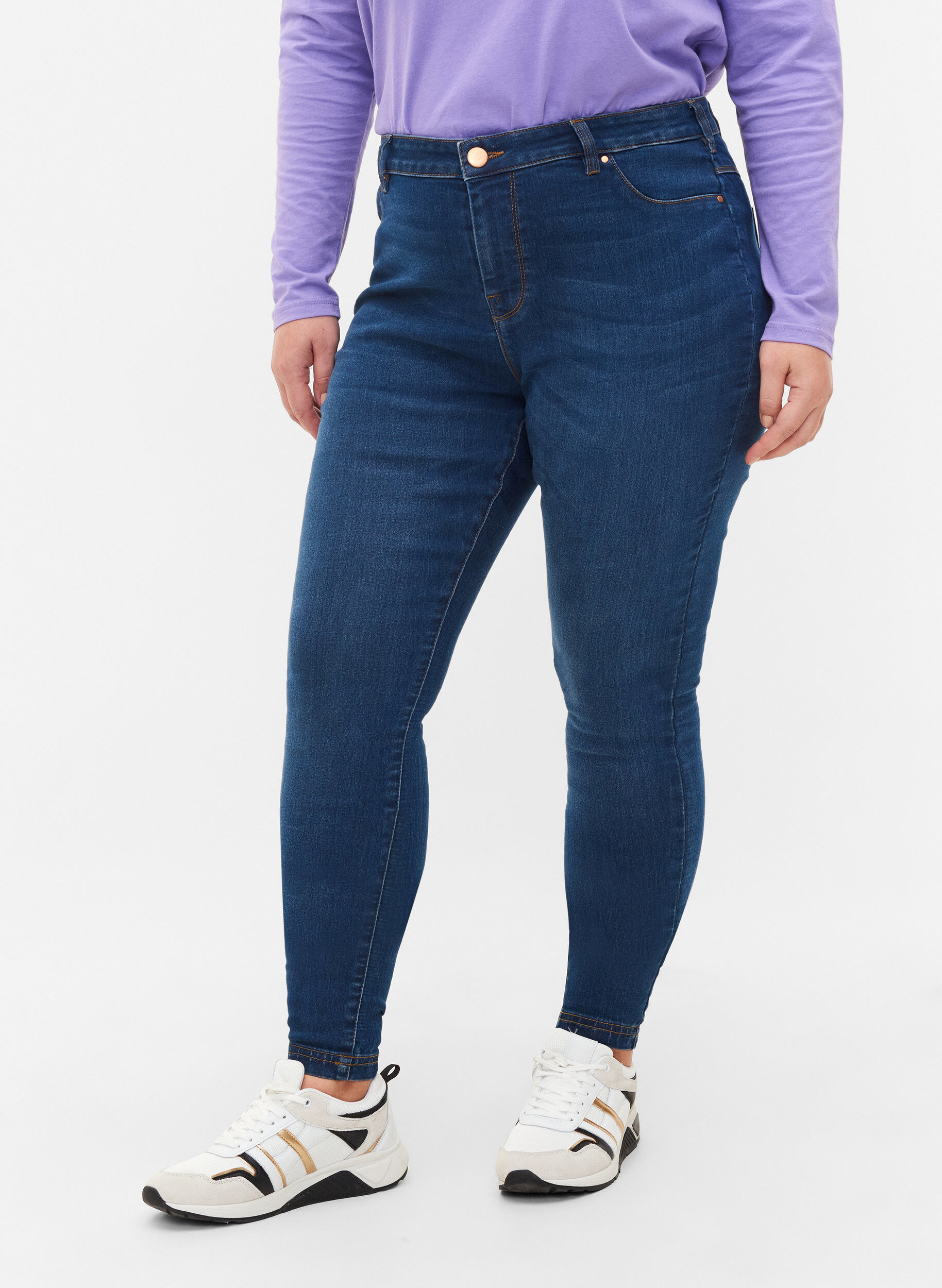 ZizziJeggings van katoenmix, Blue denim, Model image number 2