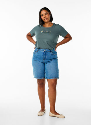 ZizziFLASH - T-shirt met motief, Balsam G Multi Flow, Model image number 2