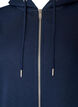 Lange hoodie met ritssluiting en zakken, Blauw, Packshot image number 2