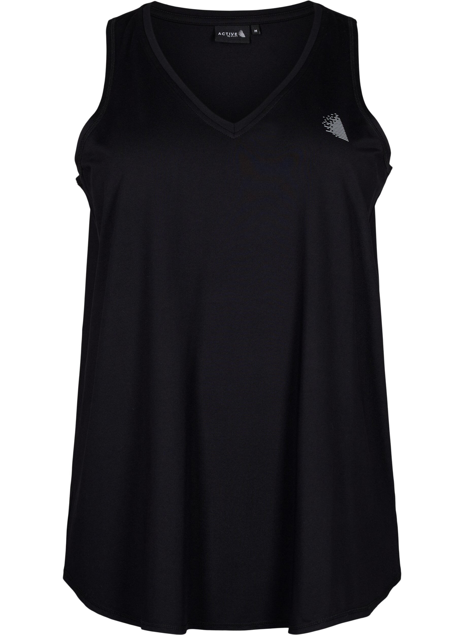 ZizziSporttopje met V-hals, Black, Packshot image number 0