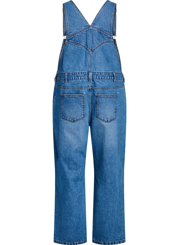 Denim overall met wijde pijpen, Blauw, Packshot image number 1