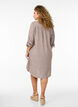 Lang shirt in linnen en viscose, Bruin, Model image number 2