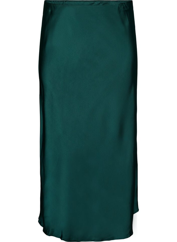 Satijnen midirok, Groen, Packshot image number 0