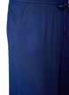 Pantalon culotte en mousseline de coton avec taille haute, Bleu, Packshot image number 2