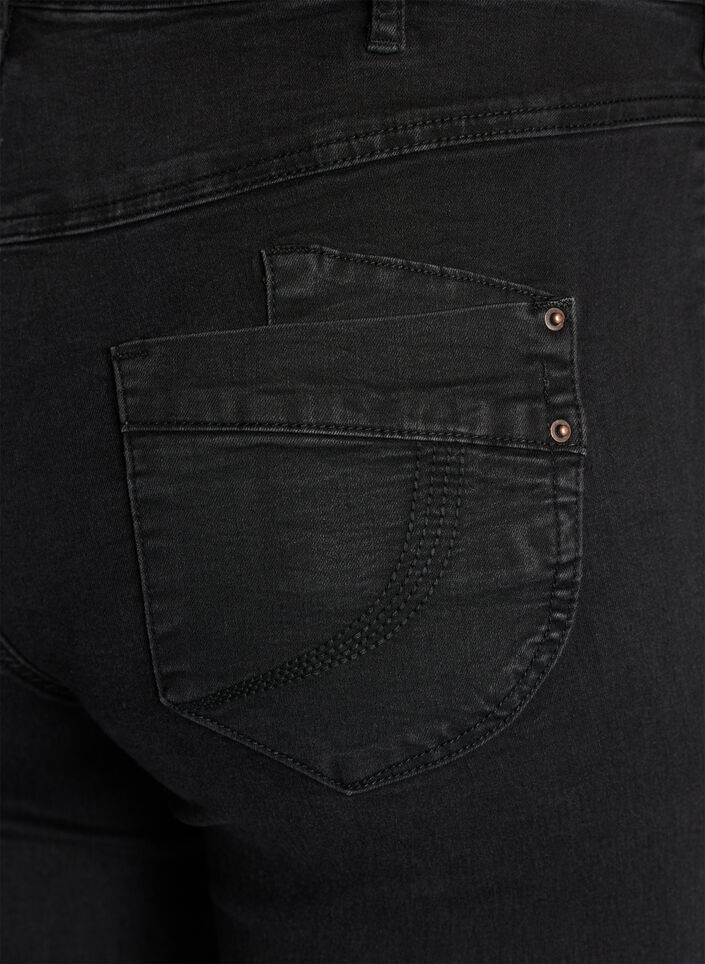 Regular fit Gemma jeans met hoge taille, Zwart, Packshot image number 3