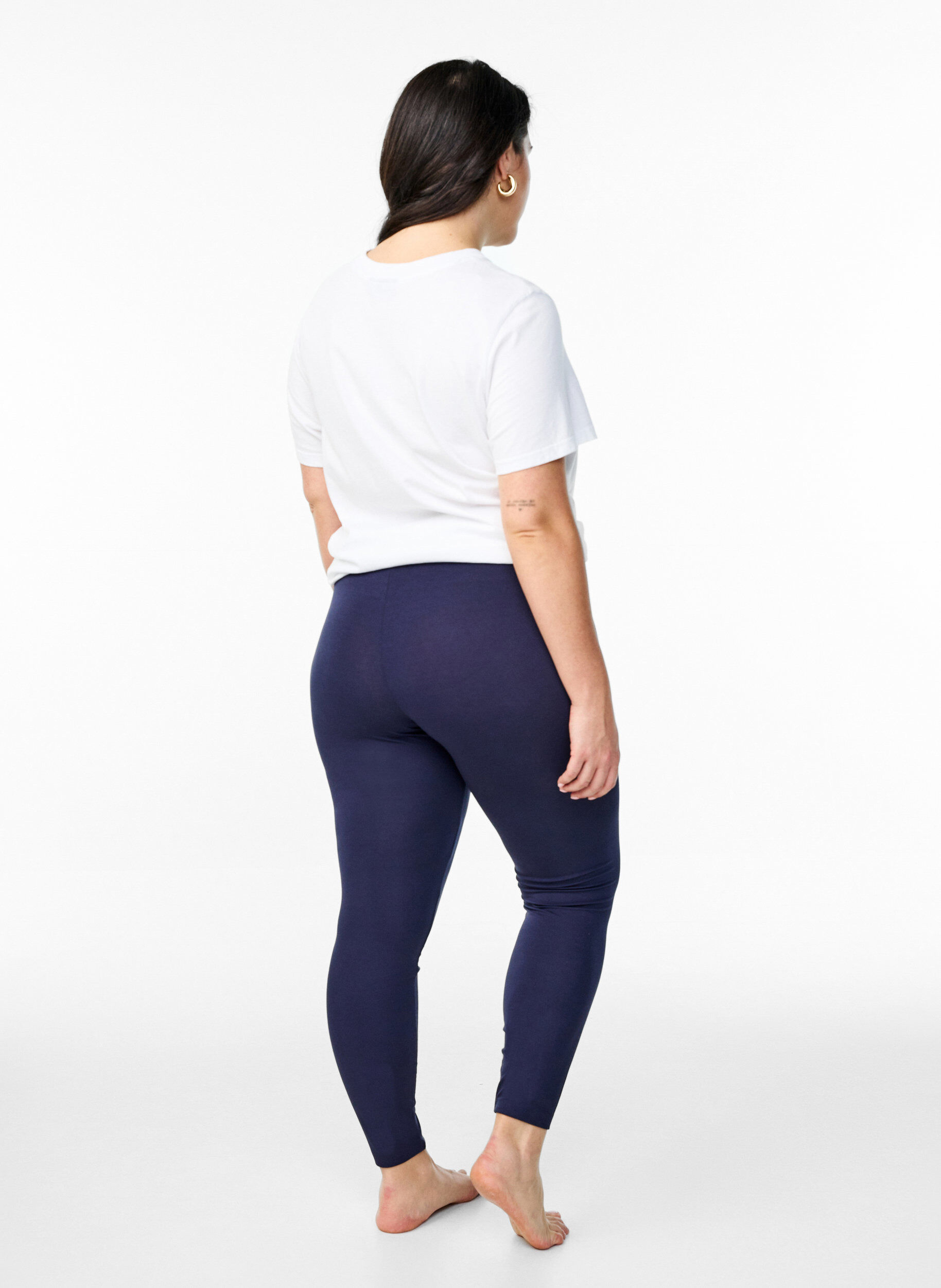 ZizziBasisleggings met extra lengte, Blauw, Model image number 2