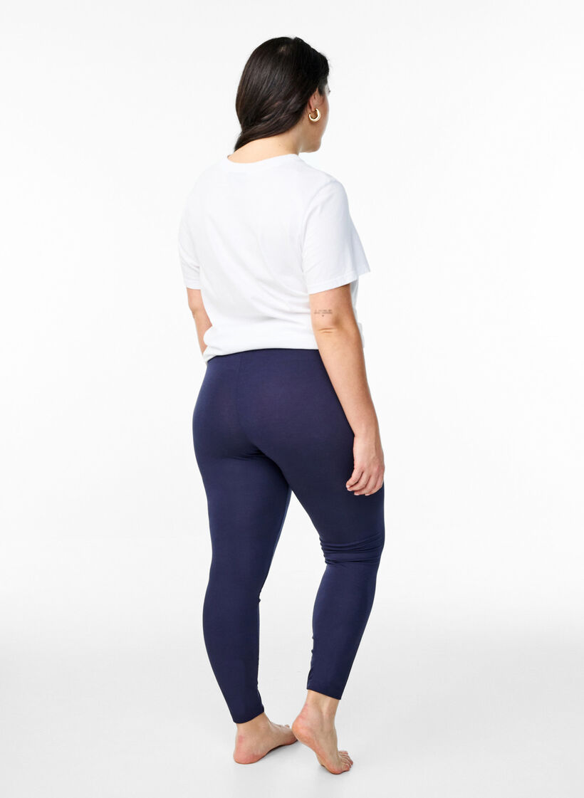 Basisleggings met extra lengte, Blauw, Model image number 2