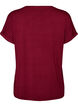 Gestreept T-shirt in viscose met een ronde hals, Rood, Packshot image number 1