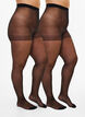 2-pak panty's in 20 denier, Zwart, Packshot image number 0