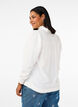 Blouse met rucheskraag, Vanille, Model image number 2