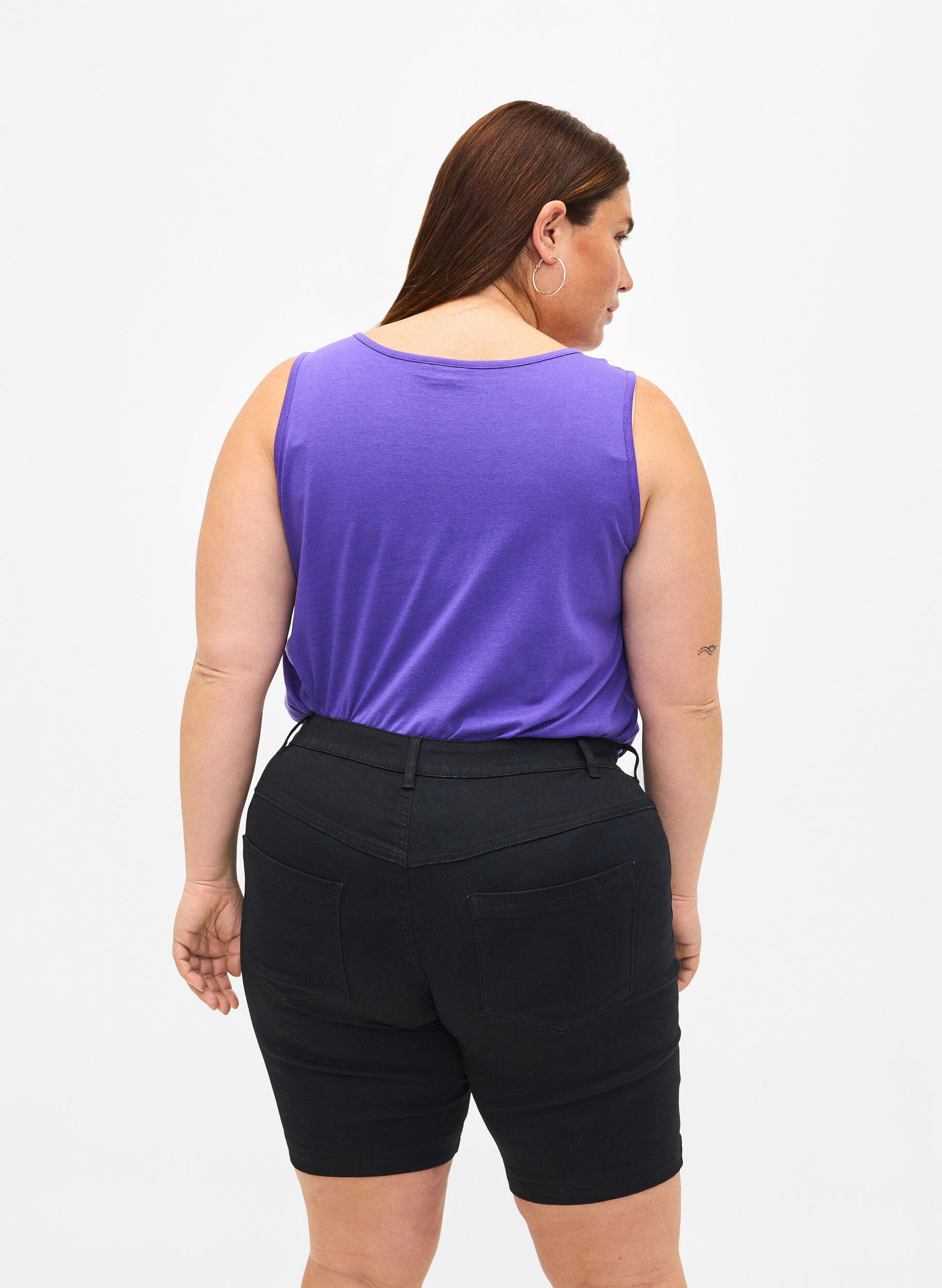 Zizzislim fit Emily shorts met normale taille, Zwart, Model image number 2