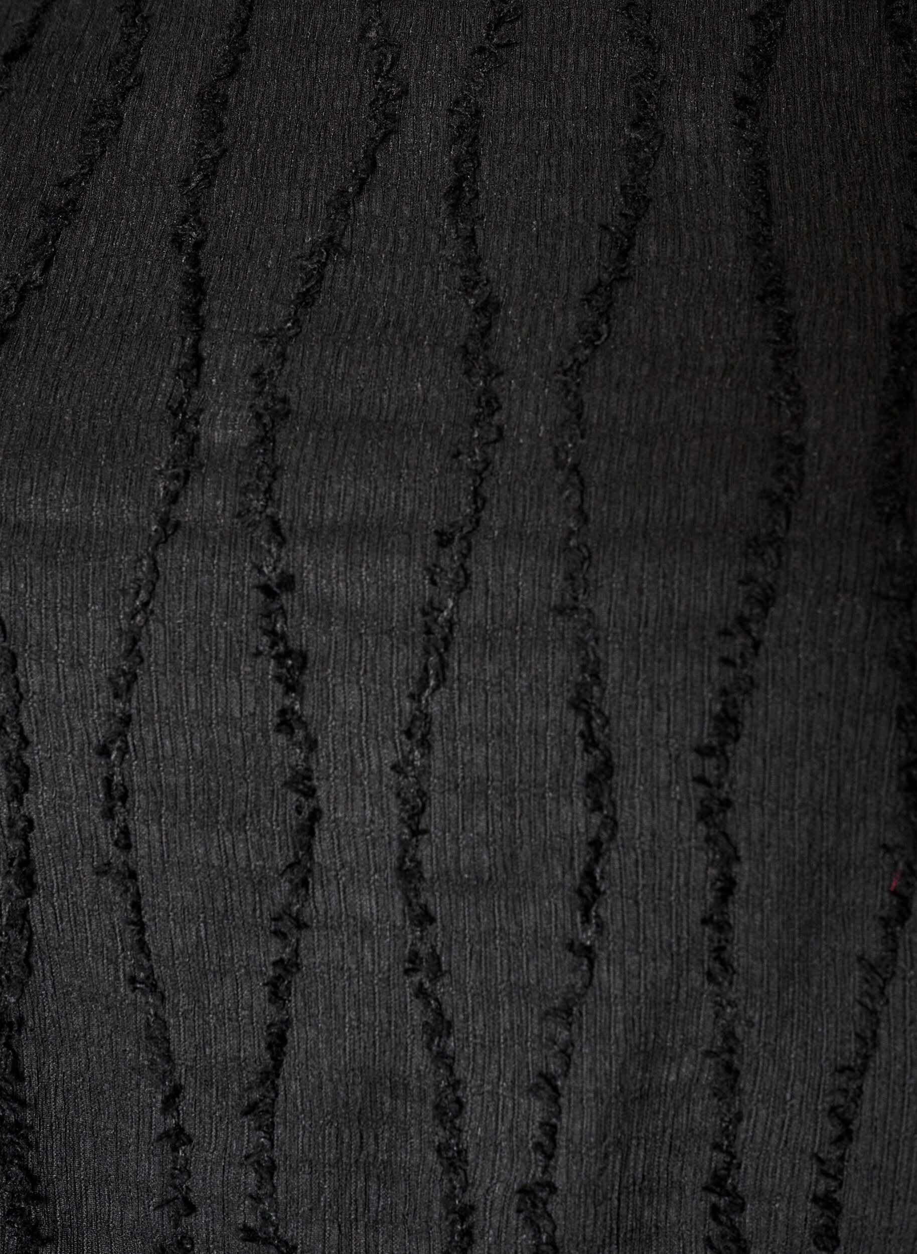 ZizziKorte jerseyjurk met een golvend textuurpatroon, Zwart, Packshot image number 2