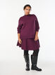 Gebreide blouse met hoge hals, Donker Bordeaux, Model image number 1