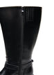 Wide fit - Hoge leren laars met decoratieve gespen, Zwart, Packshot image number 3