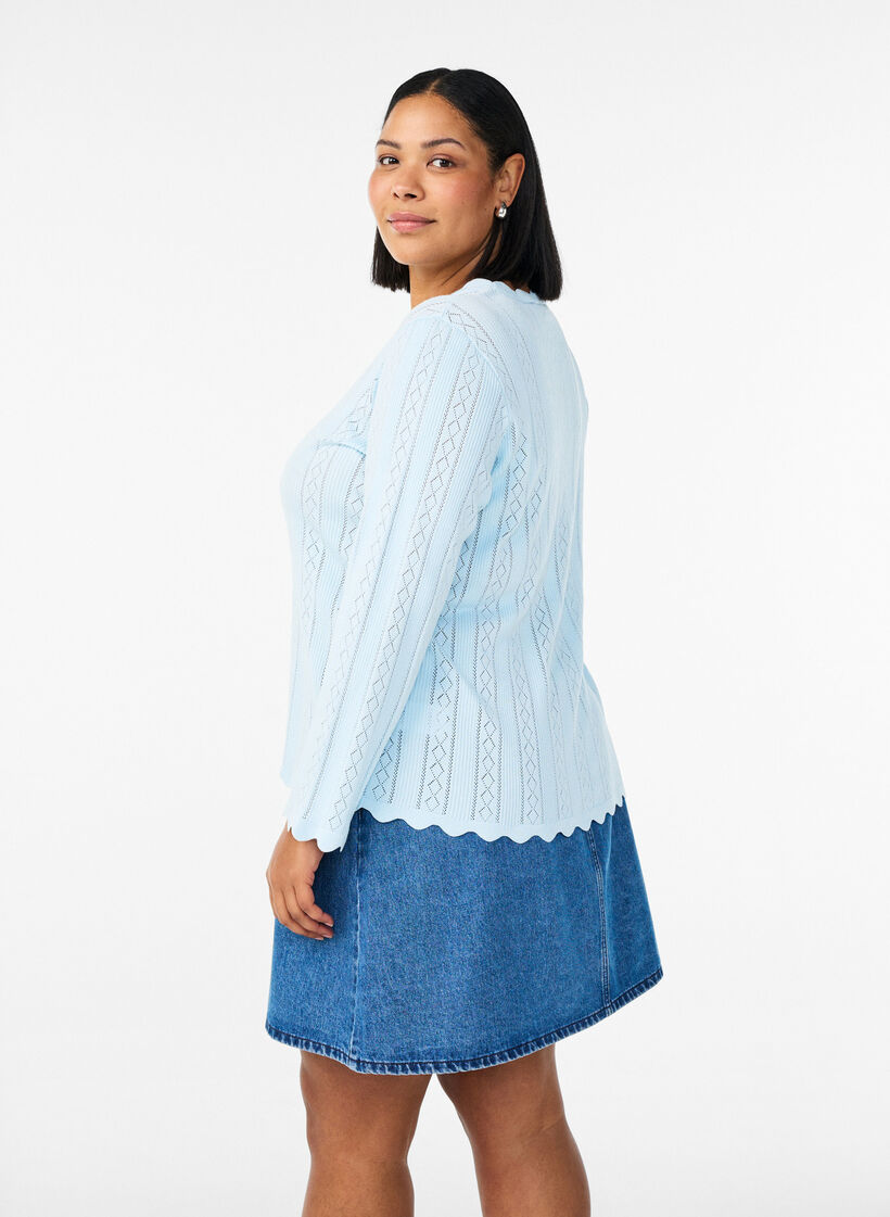 Korte A-lijn denimrok, Blauw, Model