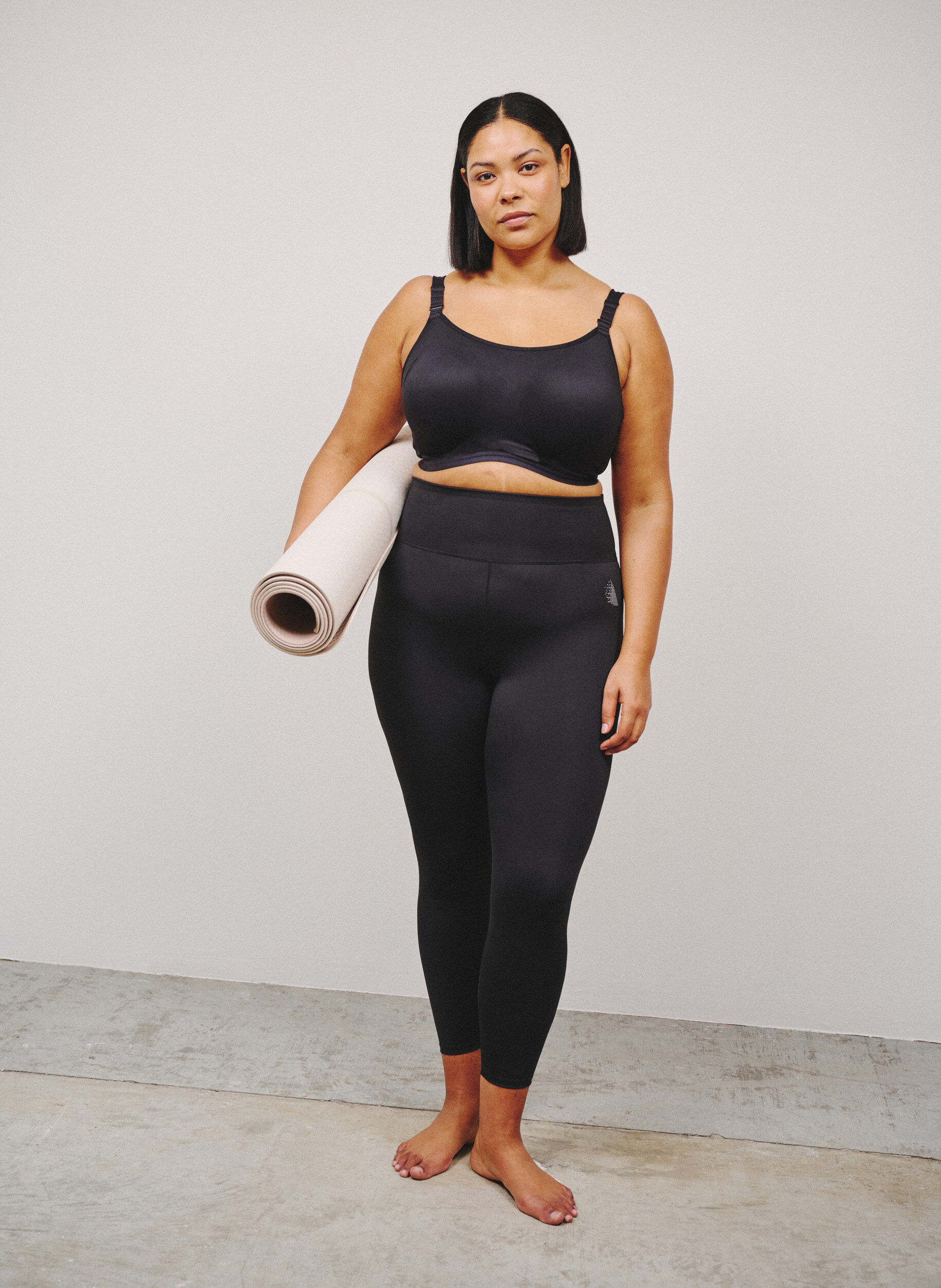 ZizziTrainingspanties met high waist en zak in de tailleband, Zwart, Image image number 0