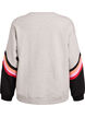 Sweatshirt met losse pasvorm met contrastdetails op de mouwen, Grijs, Packshot image number 1
