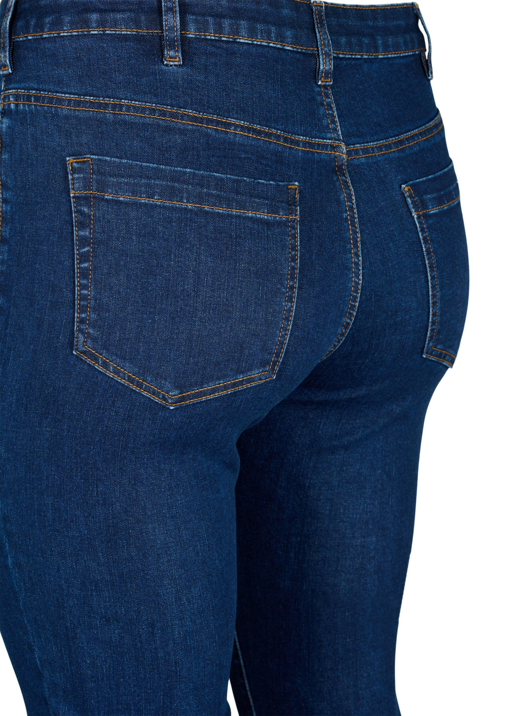 ZizziAmy jeans met een hoge taille en super slanke pasvorm, Blauw, Packshot image number 3