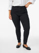 Amy super slim fit jeans met hoge taille, Zwart, Model image number 2