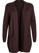 Lang gebreid vest van een viscose mix, Bruin, Packshot image number 0