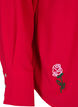 Effen gekleurd shirt met parels, Rood, Packshot image number 3