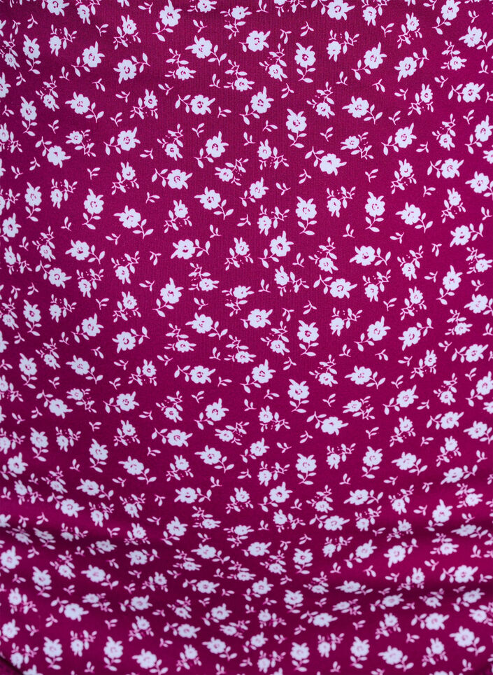 Extra high-waisted bikinibroekje met bloemenprint, Rood, Packshot image number 2