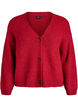 V-hals cardigan van breisel, Rood, Packshot image number 0