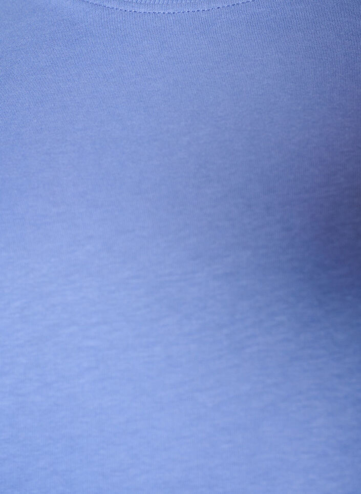Basic katoenen T-shirt met ronde hals, Paars, Packshot image number 2