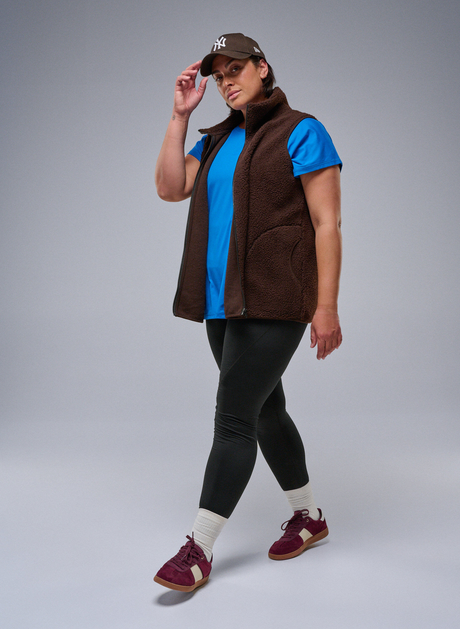 ZizziSportlegging met fleecevoering, Zwart, Image image number 0