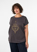 T-shirt met decoratieve print aan de voorkant, Grijs, Model image number 0