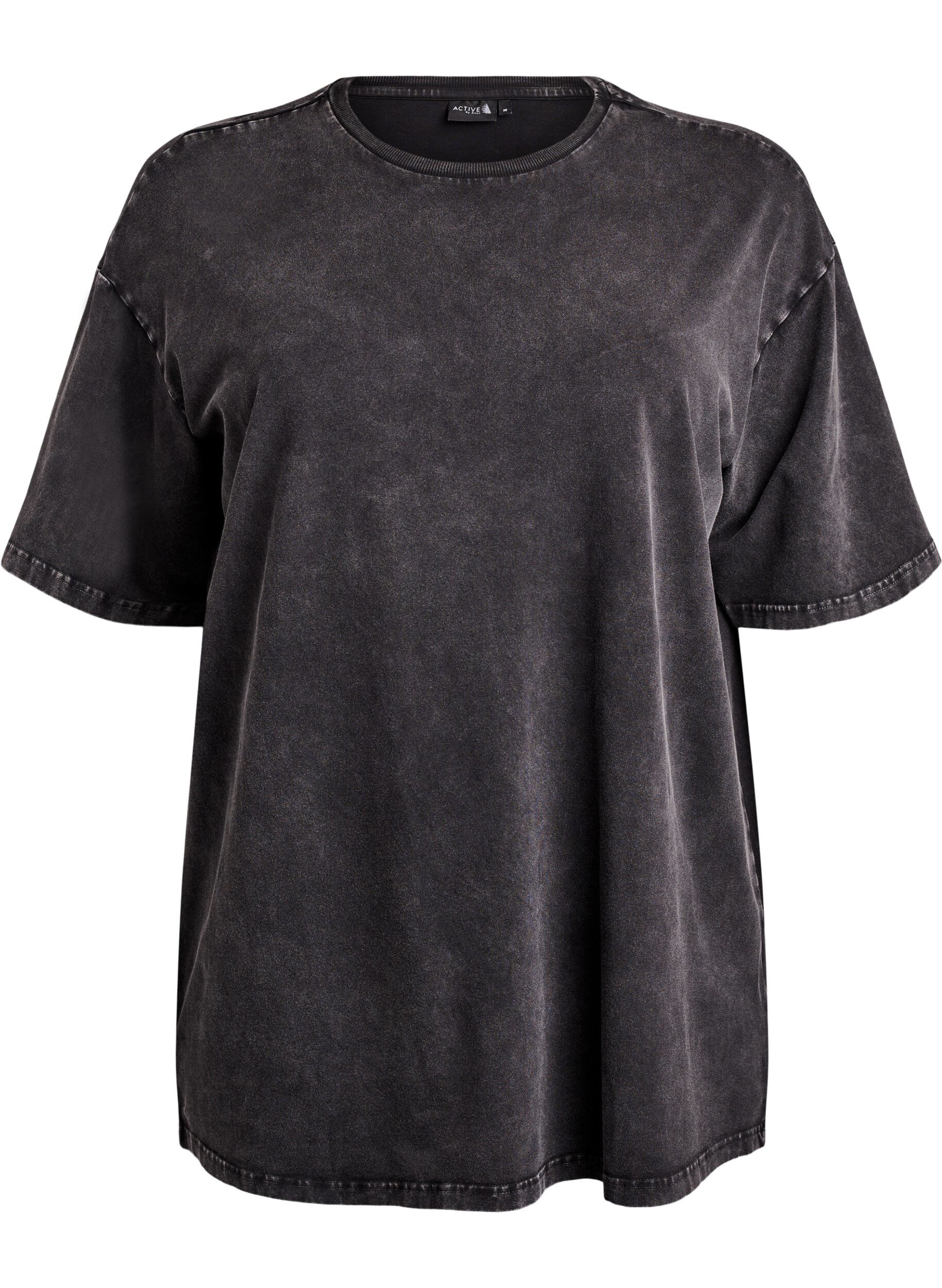 Sporty katoenen T-shirt met een gewassen effect