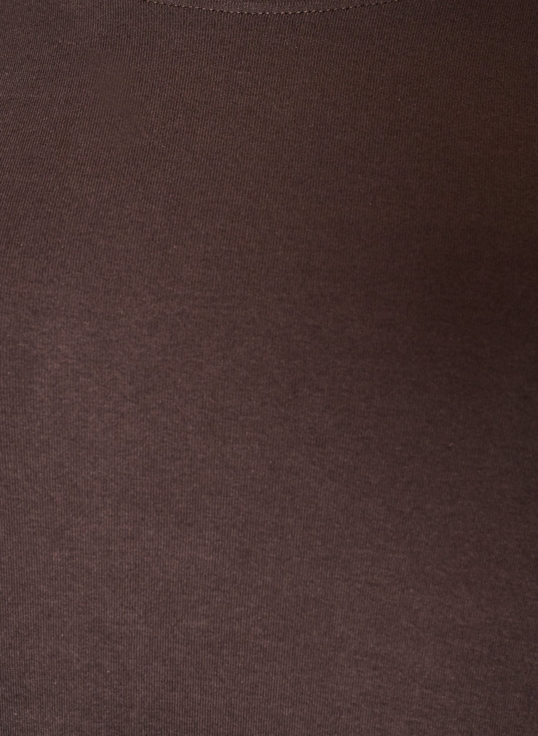 ZizziBasic T-shirt met lange mouwen en ronde hals, Bruin, Packshot image number 2