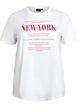 T-shirt met tekstprint en ronde hals, Wit, Packshot image number 0