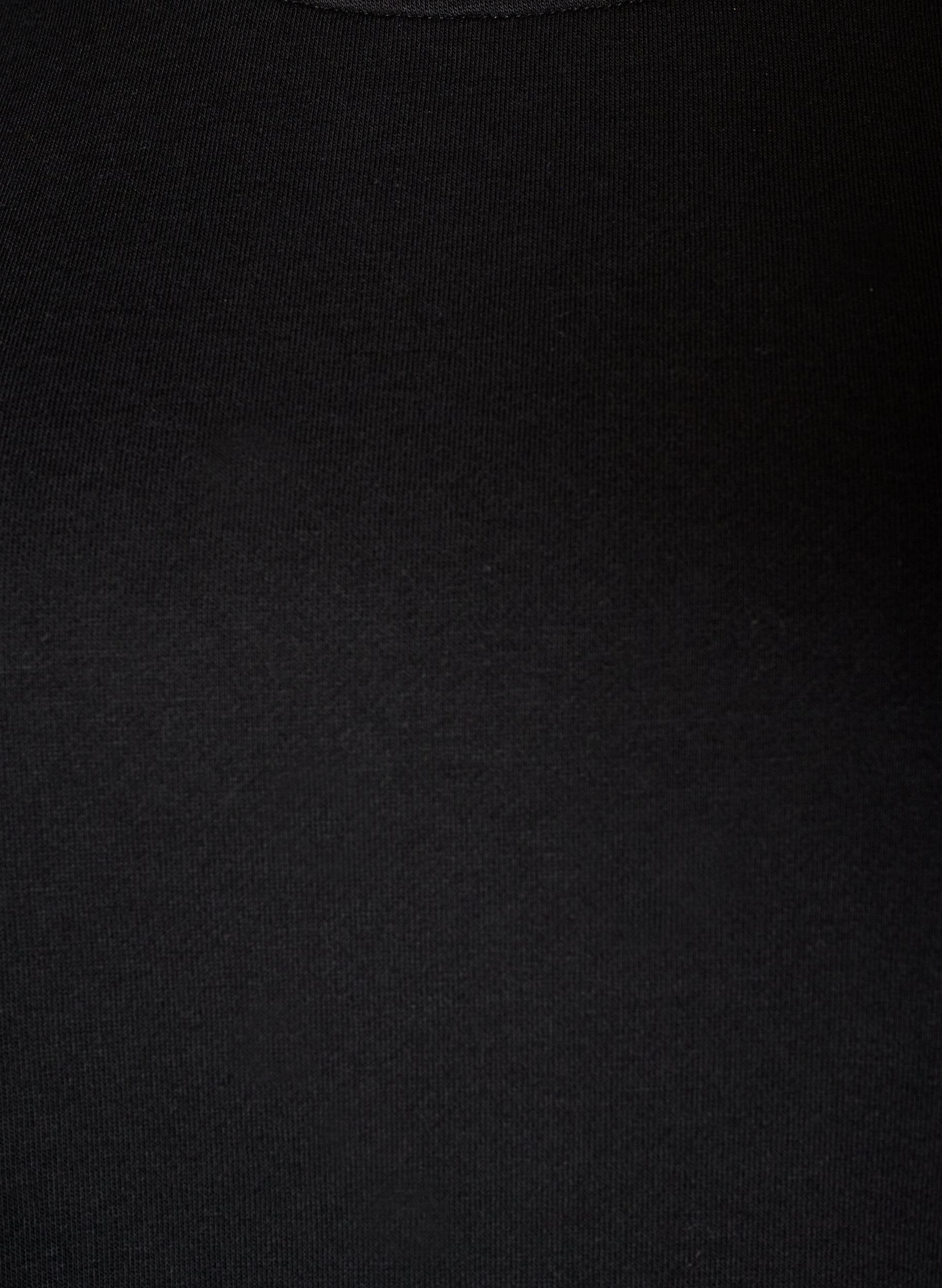 ZizziSweatshirtjurk met ruches in laagjes en A-lijnvorm, Zwart, Packshot image number 2