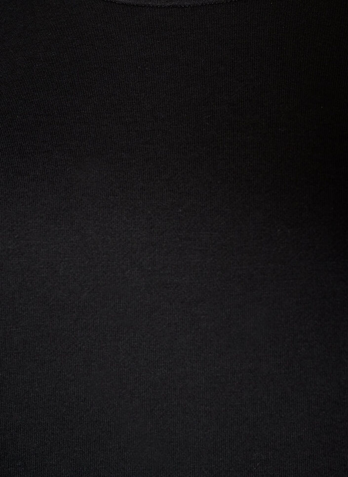 Sweatshirtjurk met ruches in laagjes en A-lijnvorm, Zwart, Packshot image number 2