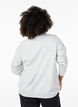 Sweatshirt met korte ritssluiting en hoge hals, Grijs, Model image number 2