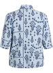 Shirtblouse met 3/4 mouwen, Blauw, Packshot image number 1