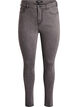 Amy super slim fit jeans met hoge taille, Grijs, Packshot image number 0