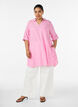 Tuniek van linnen en viscose met A-vorm, Roze, Model image number 1