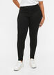 Extra slim fit Amy jeans met hoge taille, Zwart, Model image number 3