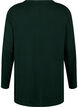 Gebreide blouse gemaakt van katoen en viscose., Groen, Packshot image number 1
