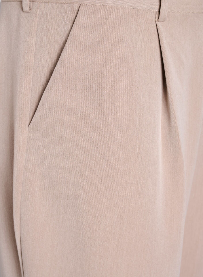 Dressebroek met hoge taille en rechte pijpen, Bruin, Packshot image number 2