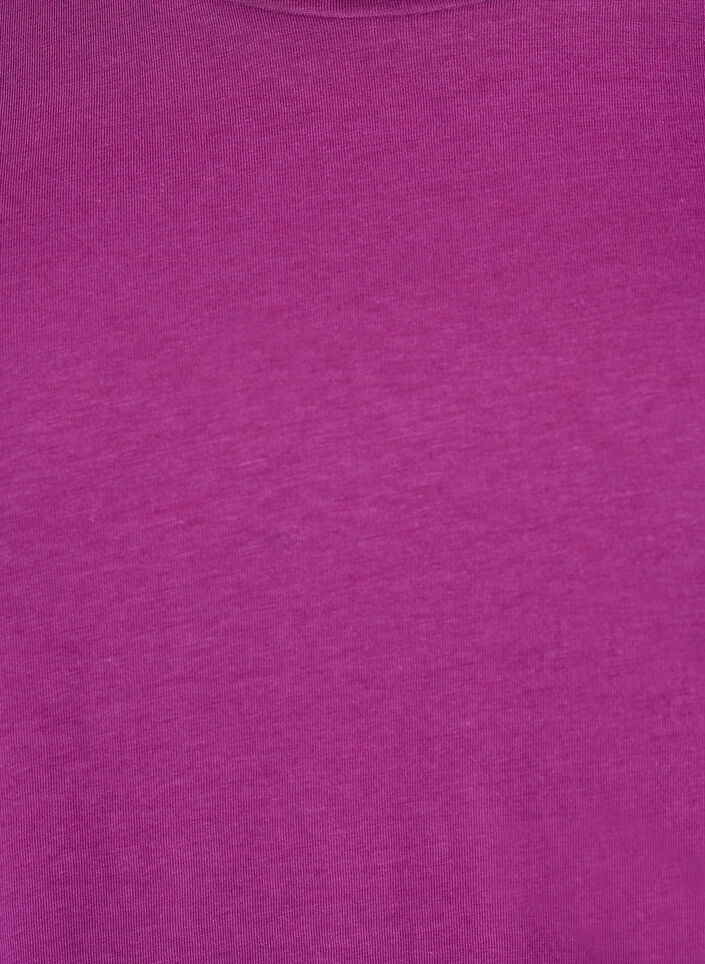T-shirt met korte mouwen in een katoenmix, Paars, Packshot image number 2