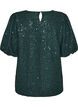Blouse met pailletten en ballonmouwen, Groen, Packshot image number 1