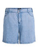 Short en denim ample &agrave; taille haute, Bleu Clair, Packshot image number 0